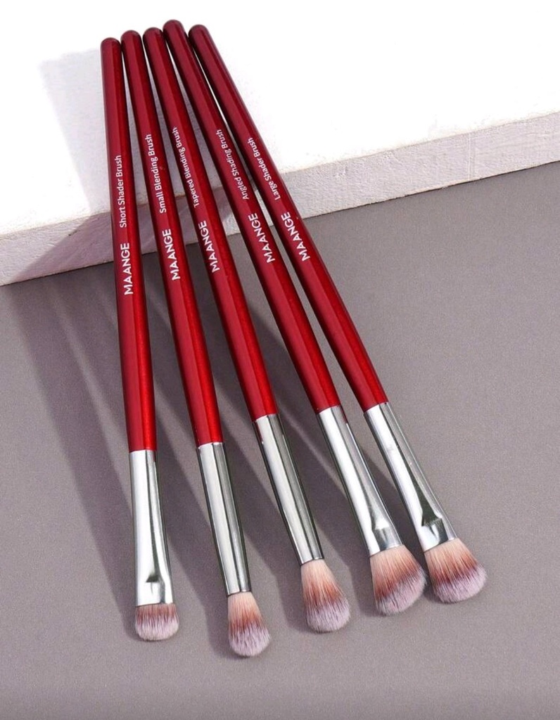 Brochas MAANGE set de ojos (rojas - 5pcs) 