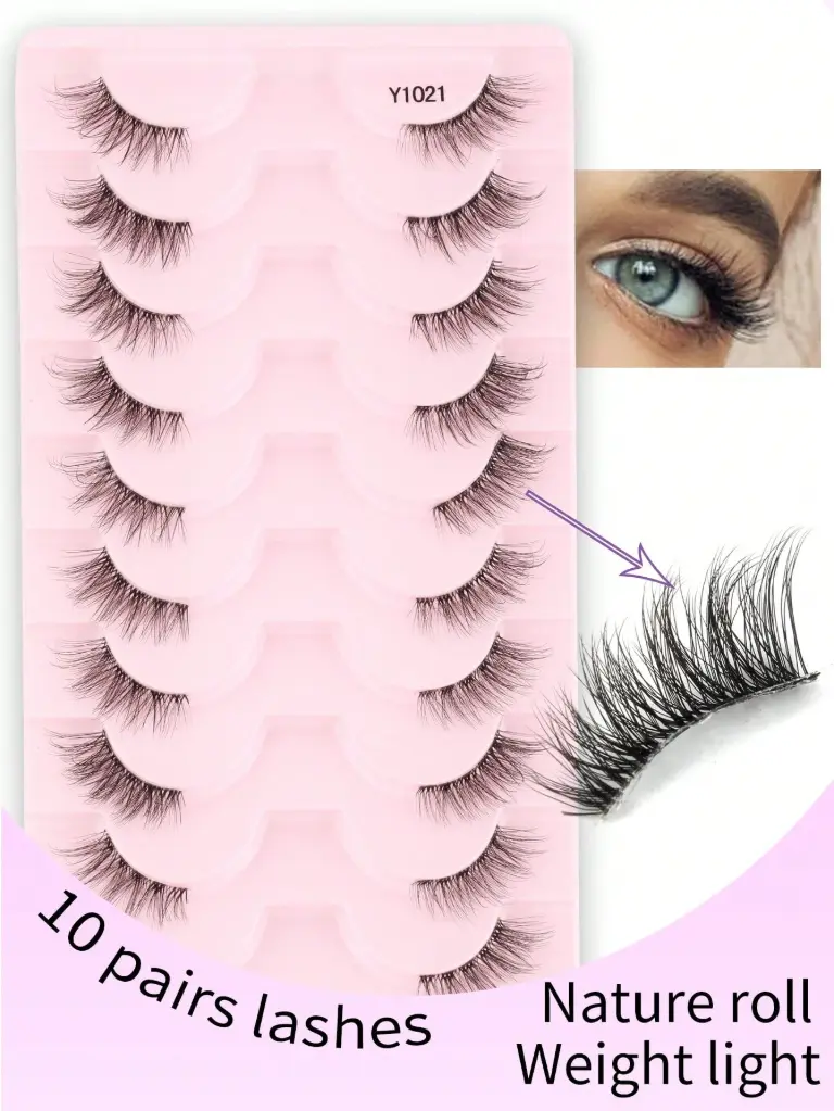 Pestañas postizas 10 pares - Ojo de gato (Y1021)