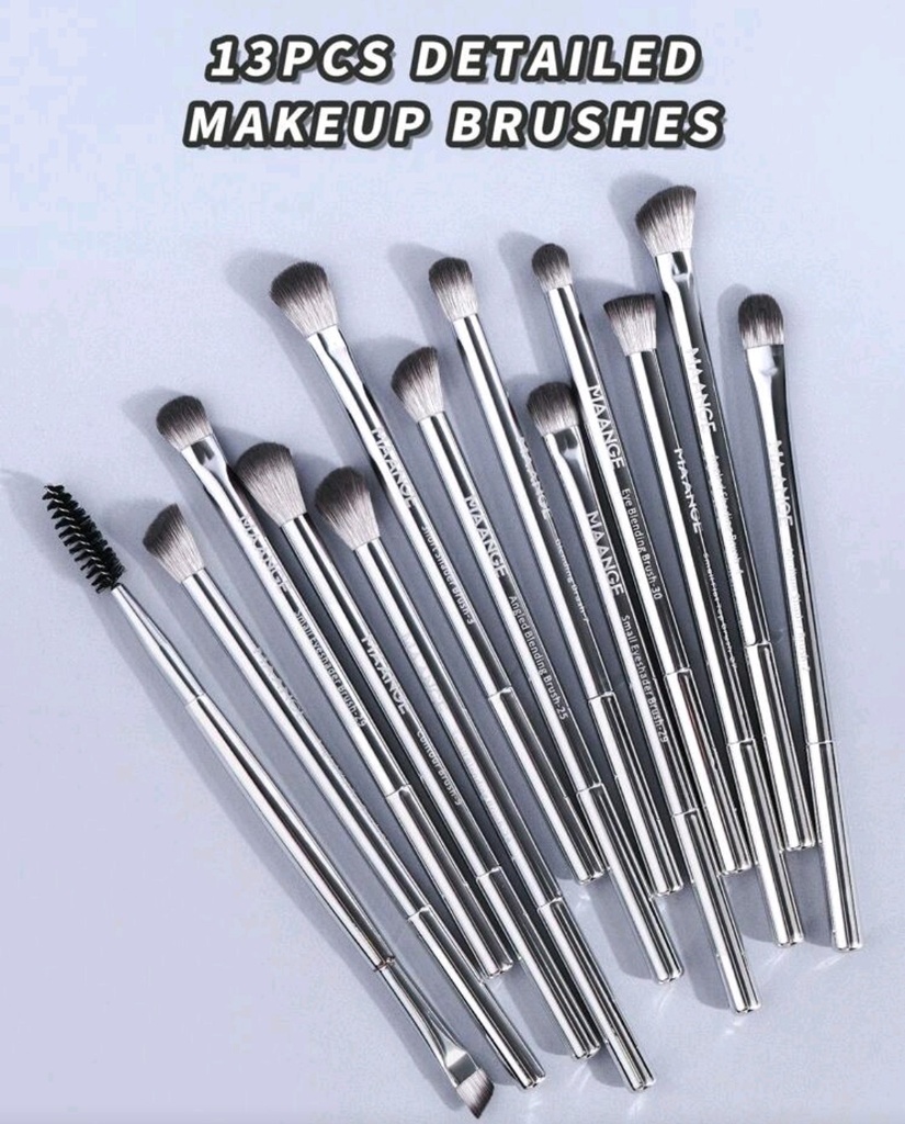 Brochas MAANGE plateadas (ojos - 13pcs ) 