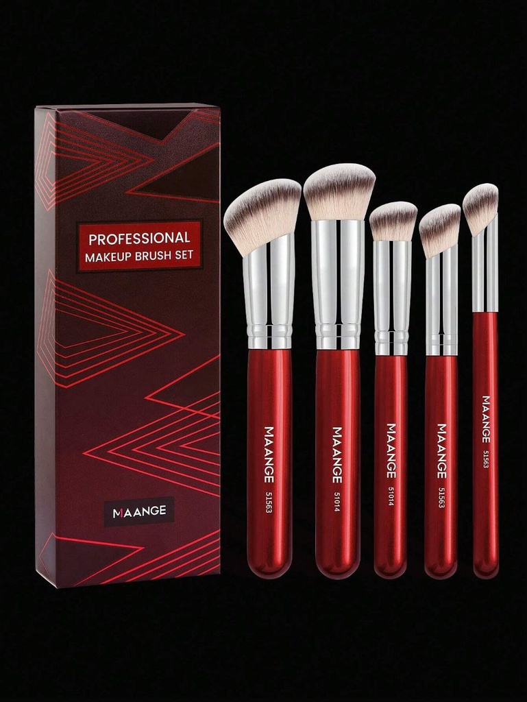 Brochas MAANGE Set rojo ( rostro - 5pcs ) 